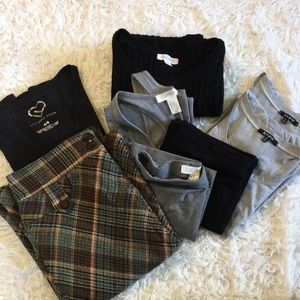8 item Bundle! Forever 21 Aeropostale H&M Hype Skirt T shirt Sweater Tank Top